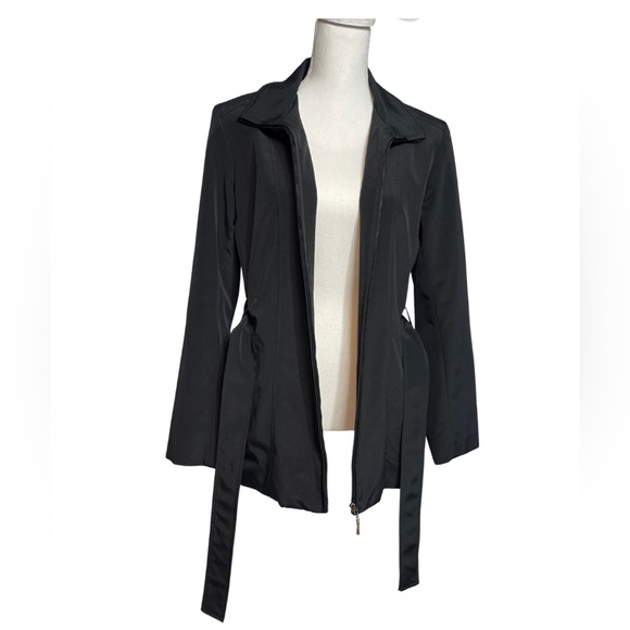 Marc New York Black Trench Coat with Belt - Picture 4 of 10